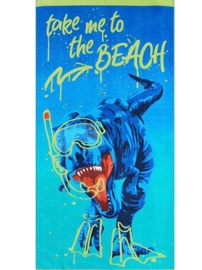 Mainstay beach Towel Neon Lime and White Knit Label 30 in X 60 in